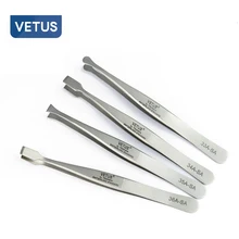 VETUS Запорные Стальные пинцеты, инструменты для обслуживания, наборы 33A-SA для Philately, большой круглый наконечник, лопата, пинцет