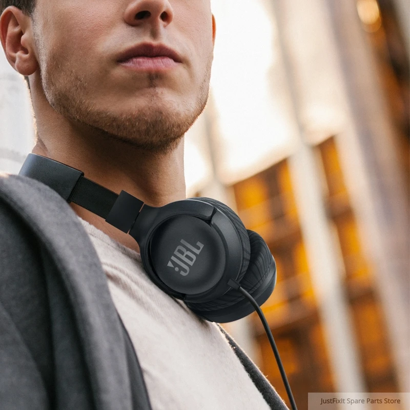 JBL T500 Wired Pure Bass Headphone Sports Game Gym Headset Foldable Earphone 1 button Remote Light with Mic for iPhone Android