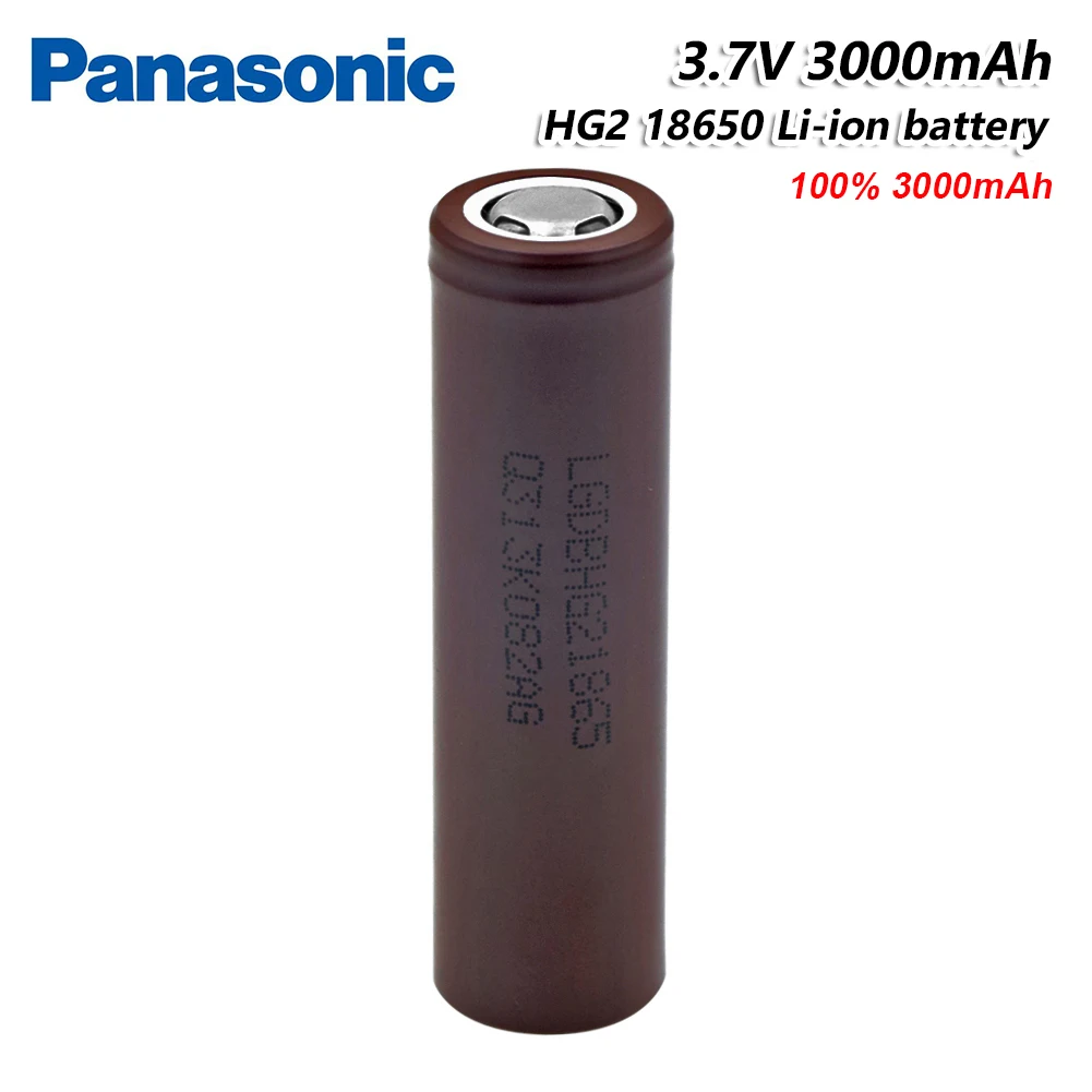 Panasonic 18650 аккумулятор HG2 3000mAh 3,7 V 18650 Литиевый ПЕРЕЗАРЯЖАЕМЫЙ разряд 20A Выделенные электронные аккумуляторы питания