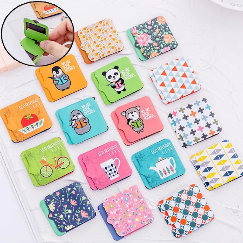 1 Pcs Magnetic Cartoon Bookmark Cute Animal Flower Students Mini Magnetic Paper Bookmark Bookclip Office School Stationery