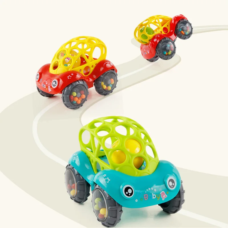 

Small Car Infant Educational Newborn 6-12 Month 3 Seven Rattle Ten Hand Seized 0-1-Year-Old Ball Plastic Toy GIRL'S