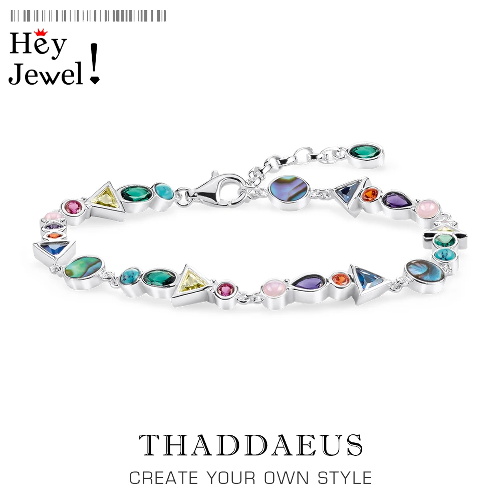 A Journey to Paradise Bracelets 2020 New Colourful Link Chain 925 Sterling Silver Fashion Jewelry Boho-inspired Gift For Women