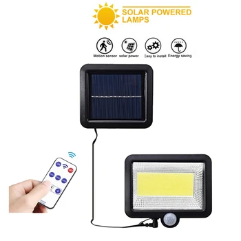 

100 LED solar Street Light Auto PIR Motion Sensor Garden Wall Lamp For Outdoor Waterproof Lighting seperable 5M cable 3 modes op