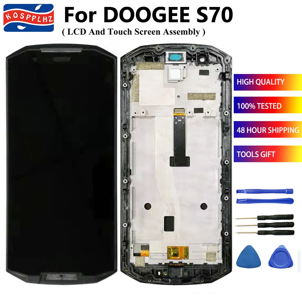 ЖК-дисплей 5 99 дюйма Для Doogee S70 + сменный сенсорный экран в сборе рамка 100%