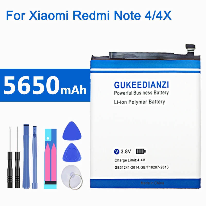 BM42 BM45 BM46 BN41 BN43 Замена телефон Батарея для Xiaomi Redmi Red Rice Note 2 3 4 4X Hongmi Note2 Note3 Note4 Note4X - Цвет: BN41 For Redmi Note4