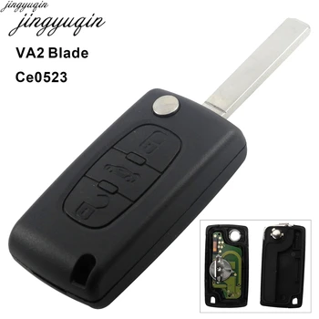 

jingyuqin 3 Buttons VA2 Car Remote Key 433MHz ID46 - PCF7941 Fits for PEUGEOT 207 208 306Partner CE0523 ASK