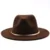 Black/green Wide Brim Simple Church Derby Top Hat Panama Solid Felt Fedoras Hat for Men Women artificial wool Blend Jazz Cap 12