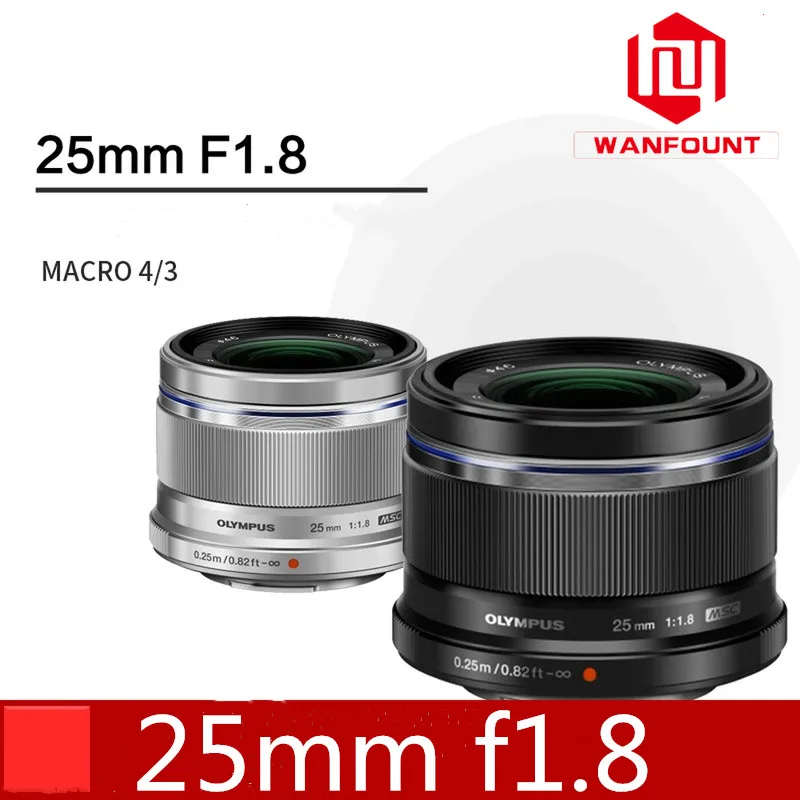 Серебристый/черный M. ZUIKO цифровой 25 мм F1.8 объектив для цифровой камеры Olympus E-P5 E-PL8 E-PL7 E-PL6 OM-D E-M1 E-M1 mark II; E-M5 II; M10 II IIIcamera