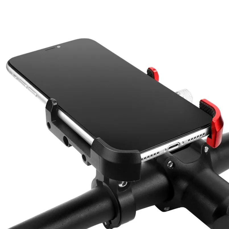 Bicycle Phone Mount Aluminum Bike Phone Holder Shockproof Fixing Bracket 8.5×8×5.5cm Bike Phone Holder 40DEC050206