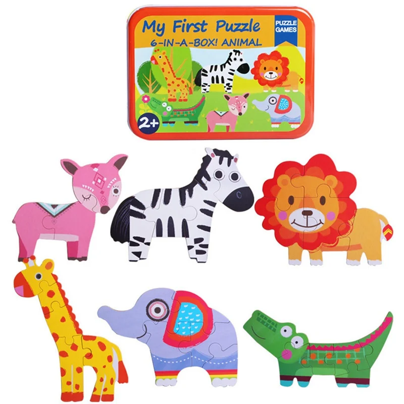 Children Toys Puzzle Jigsaw Wooden Toys Cartoon Animals Traffic Puzzles Tangram Kids Educational Toy For Children