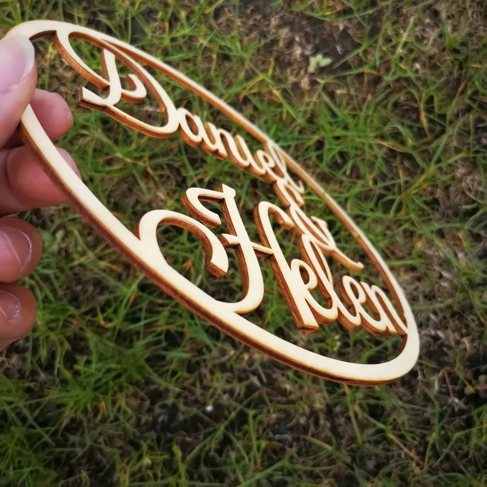 Personalized Wedding Laser Cut Name Wood Decor, Reception Decor, Wedding Sign Hoop, Photo Prop Wall Sign1