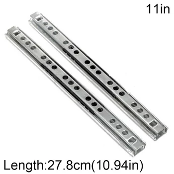 

1 Pair Slider Rail Drawer Runner Steel Ball Side Groove Balls Bearing Cold Plate Wholesale
