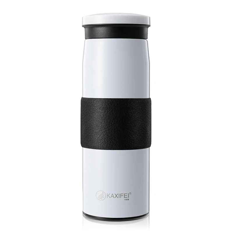 Business Office Style 450ml 316 Stainless steel Vacuum Flasks Outdoor Travel Coffee&Tea Thermos Cup Portable Vehicle Water Mug - Цвет: Белый
