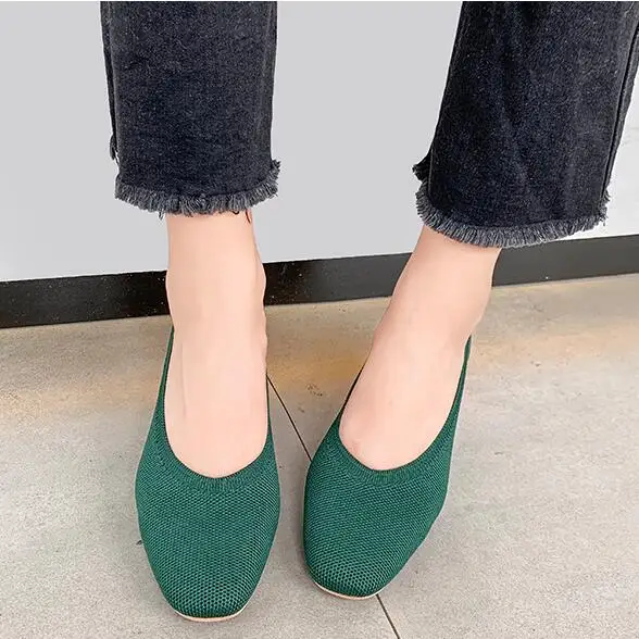 6 CM-Green EOEODOIT/весенние модные дышащие туфли-лодочки; Туфли-лодочки на среднем металлическом каблуке; пикантные Женские повседневные туфли-лодочки с v-образным вырезом; Офисная Женская обувь - Цвет: 6 CM-Green