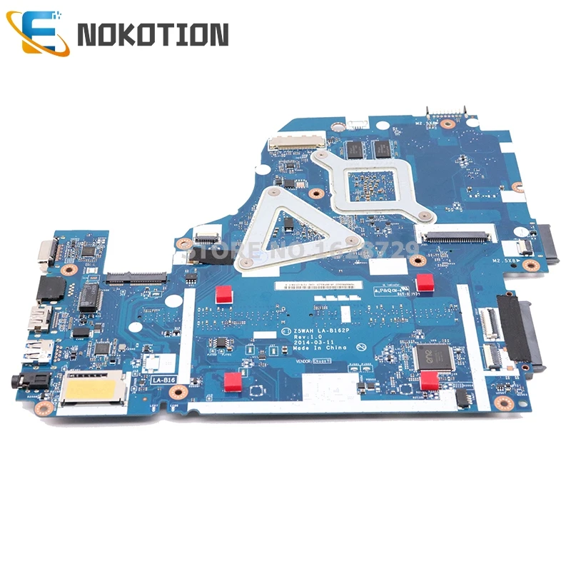 NOKOTION NBV9P11001 NBMLB11002 для acer aspire E1-572G Материнская плата ноутбука Z5WAH LA-B162P I3 cpu 840M GPU полный тест
