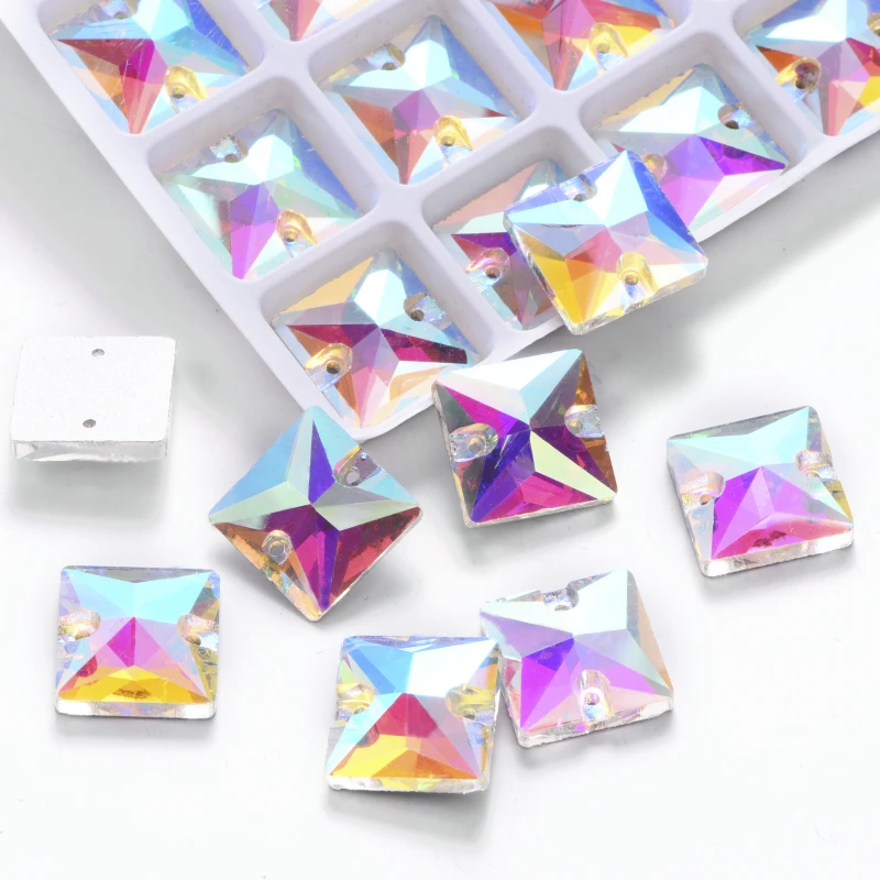 AAA Oleeya Square Glass sew on rhinestones strass gemstones (3)