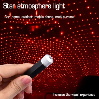 

Car Roof Star Light Interior LED Starry Laser Atmosphere Ambient Projector USB Auto Decoration Night Home Decor Galaxy Lights
