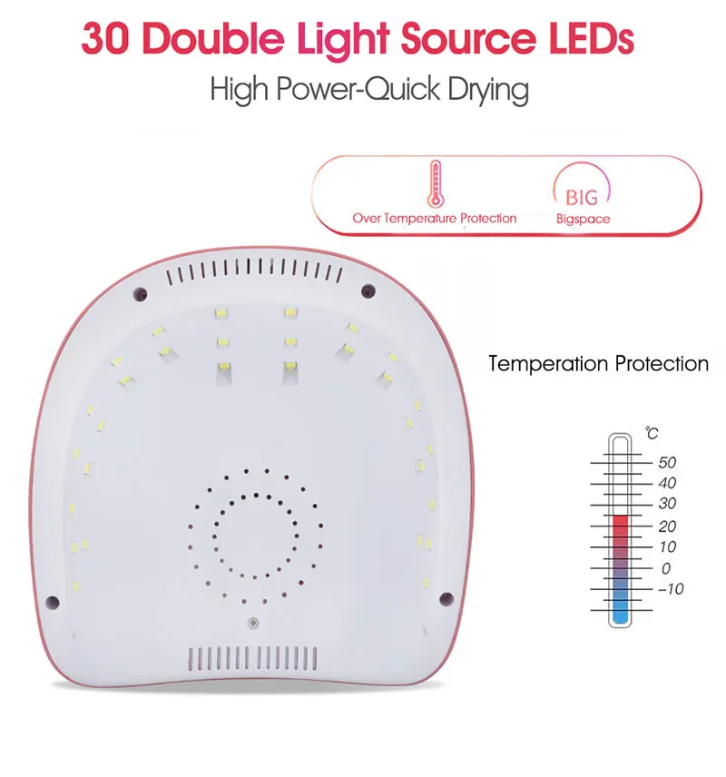 Электрическая Сушка Для ногтей 60 Вт УФ светодиодный светильник 30 шт. светодиодный s лампа Сушилка для сушки гель лак для ногтей автоматический датчик таймер маникюрные инструменты