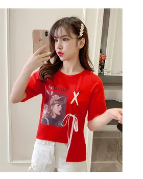 

2020 Women Short Sleeve Shirt Top Garment lvory black