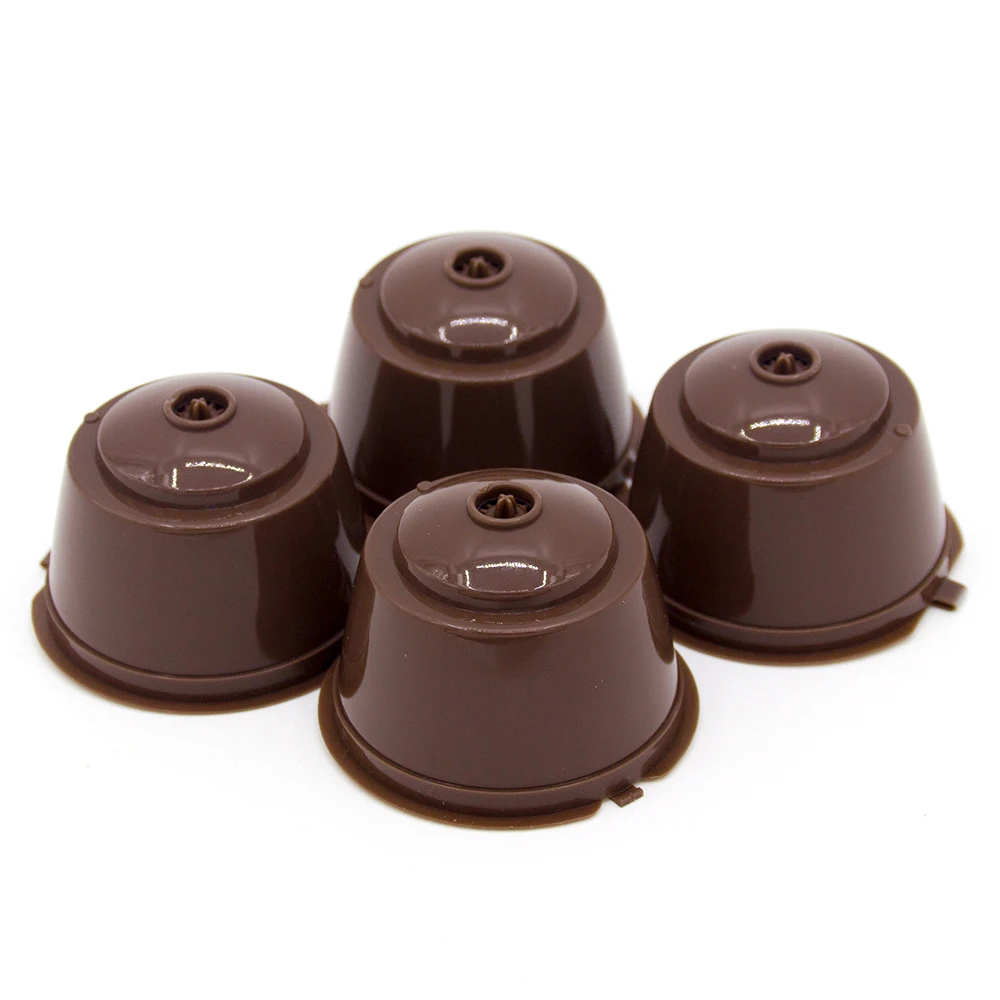 

4pcs Reusable Dolce Gusto Coffee Capsule Plastic Capsule Refillable Compatible Refilling Filter Coffeeware Gift Taste Sweet