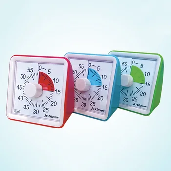 

1 Pcs 60 Minutes Visual Analog Timer Silent Countdown Clock Time Management for Kids Adults E2S