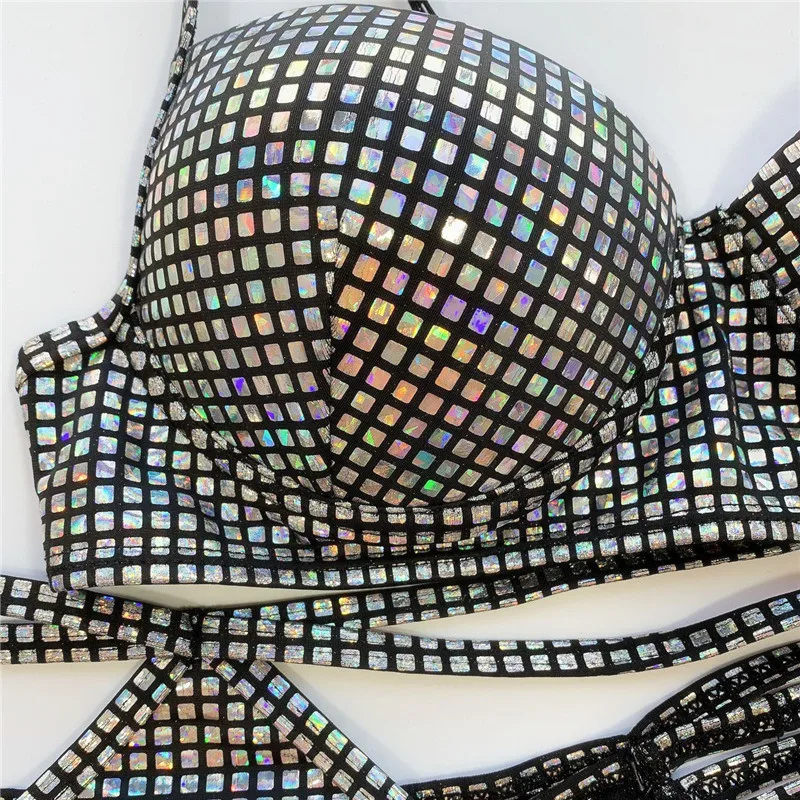 Women High Waist Shiny Bikini Sexy Push Up Swimsuit Black Bandage 2 Piece Bikinis Set Ladies White Swimming Suit for Female NEW Women High Waist Shiny Bikini Sexy Push Up Swimsuit Black Bandage 2 Piece Bikinis Set Ladies White Swimming Suit for Female NEW