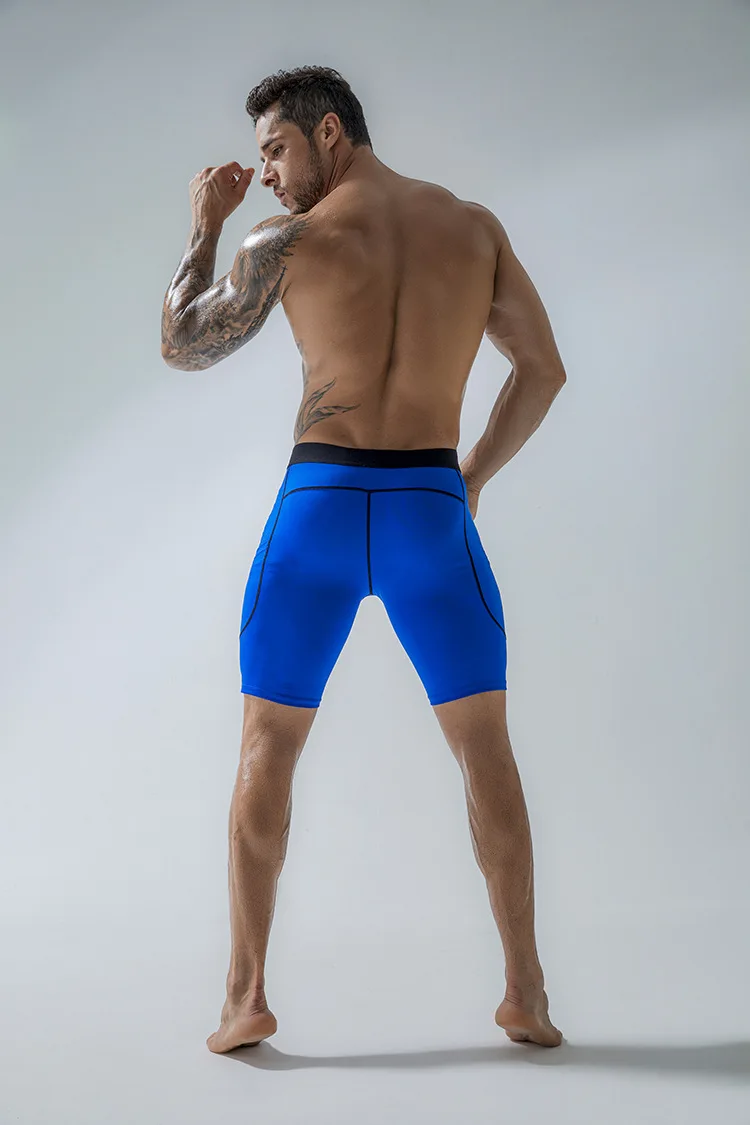 smart casual shorts Men Elastic waist tight sports shorts pocket plus size Knee Length Pants  running fitness wear thin slim  Soft sweathshorts smart casual shorts