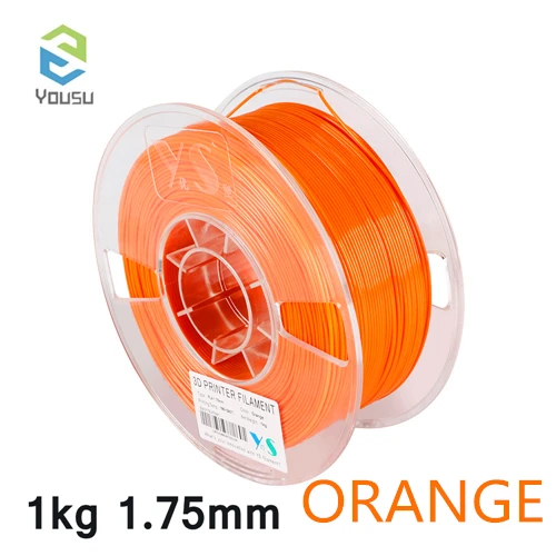 ABS 1KG ORANGE YOUSU HIGH QUALITY 3D Printer ABS filament 1.75mm 0.5kg/1kg 170m/340m Multi colors 3d printer materials Post from Moscow - Цвет: ABS 1KG ORANGE