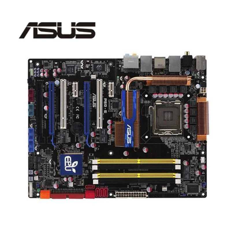 

For Asus P5Q-E Desktop Motherboard P45 Socket LGA 775 Q8200 Q8300 DDR2 Original Used Mainboard On Sale