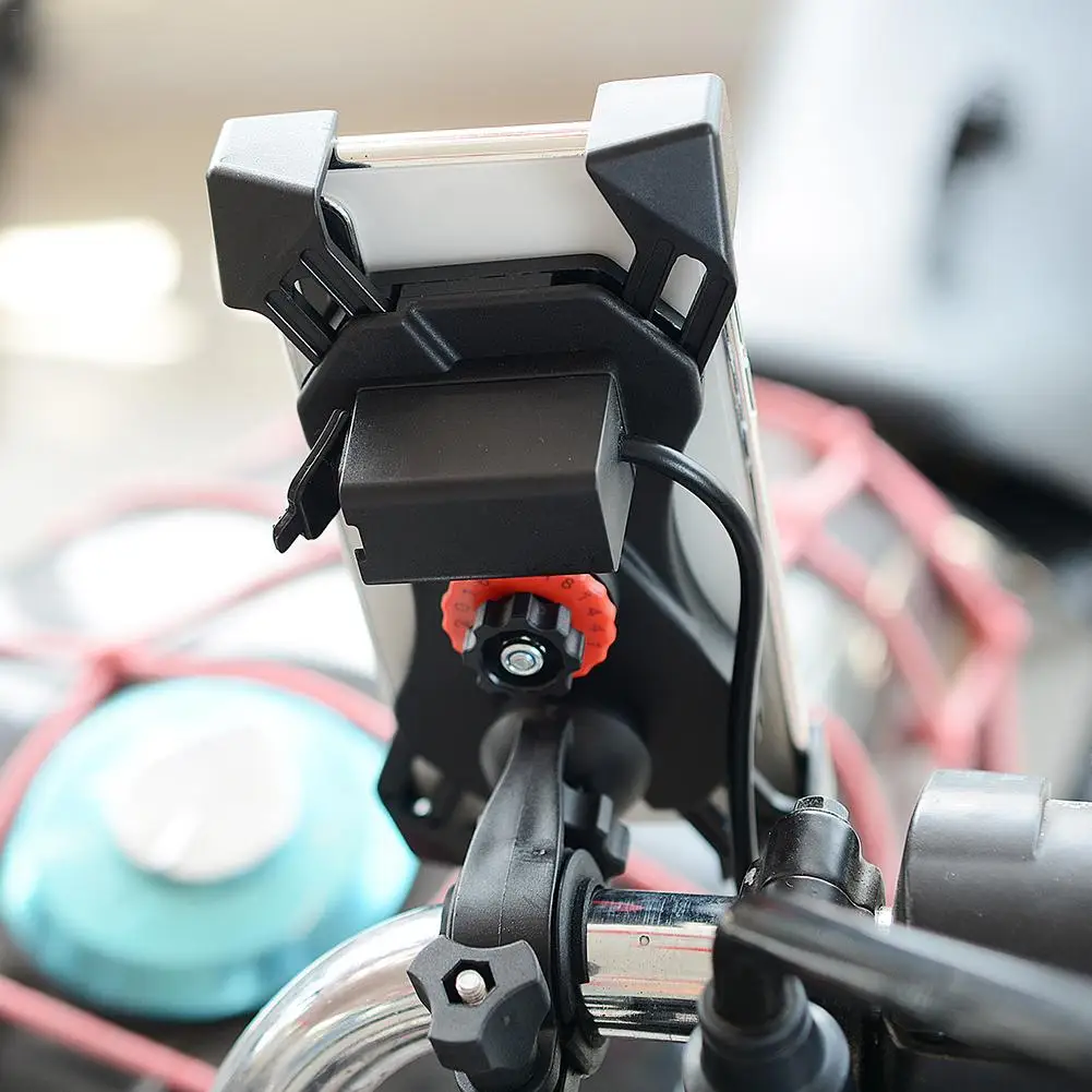 Мотоциклетный автомобильный мобильный телефон usb Подставка для зарядки мотоцикла зеркало заднего вида ручка держатель телефона подходит 3,5-6 дюймов мобильный телефон