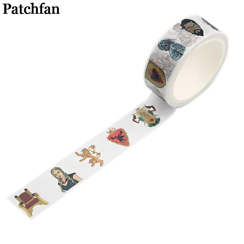 Patchfan Игра престолов 90s Забавный DIY Скрапбукинг детская Бумага васи маскирующая Лента Печатный шаблон стикер Пастер A2345