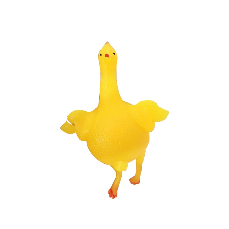 Creative spoof toy keychain vent chicken laying hens funny squeezing children gift stalls small gifts