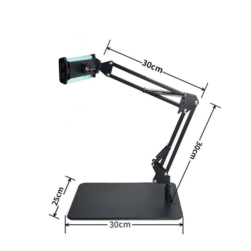 Suporte de Montagem Cantilever com Base de Metal Tripé para Ipad Desktop Ponderada Suportes Suporte Tablets Telefones Celulares - Imagem 2