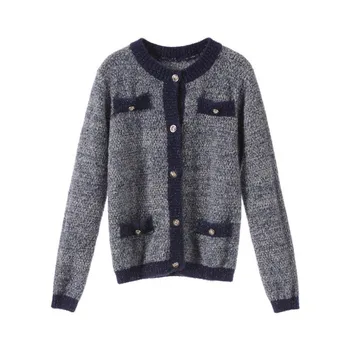 

Single Breasted Knitted Cardigan Women Elegant Sweater Jacket Coat 2019 Fall Winter Women's Cardigan Winter Clothes Women P-001