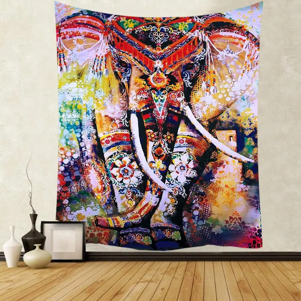 Tapestry Decor Large Mandala Pattern Indian Tapestry Wall Hanging Bohemian Beach Towel Polyester Thin Blanket Yoga Shawl Travel Mat