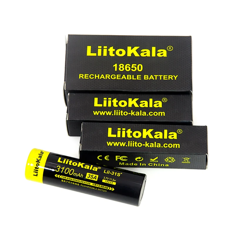 1-10 шт LiitoKala Lii-31S 18650 аккумулятор 3,7 V li-ion 3500mAh 3100mA 35A аккумулятор питания для высоко Дренажные устройства