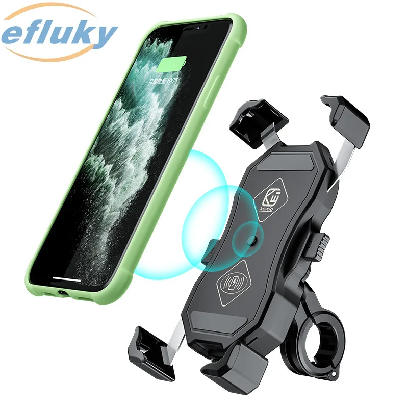 Мотоциклетный штатив 2 в 1 умная Беспроводная зарядка + USB Проводная мобильный