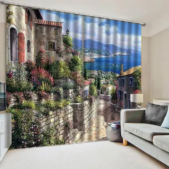 

Digital Print 3D Blackout Curtains Living room Bedroom Drapes UV-against Decor Window Shield Decorations