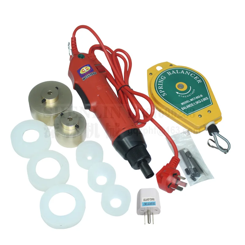 110V US style SHENLIN электрическая машина для укупорки бутылок SG1550 110 В/220 В 5-30 кг/fcm, ручной инструмент для укупорки 6 силиконовых - Цвет: 110V US style