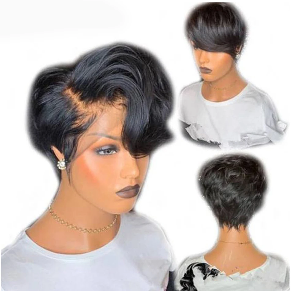 

360 Lace Frontal Brazilian Natural Wave Human Hair Wig Short Lace Front Wigs Pre Plucked With Baby Hair Black Women Remy