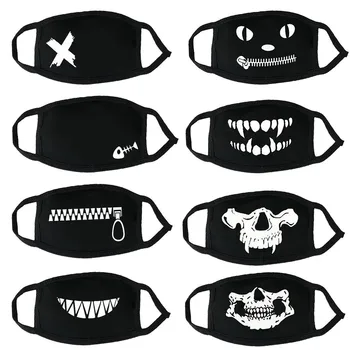 

8PC Unisex Print Reusable Face Mask Cloth Breathable Mouth Mask Washable Mouth Cover Windproof Face Shield mondmaskers