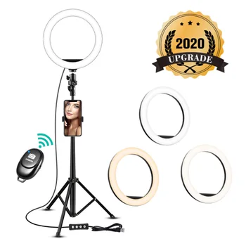 

8 inch Selfie Ring Light with Tripod Stand For Video Tik Tok Youtube Makeup Online Course Holder Camera Phone Clip Studio