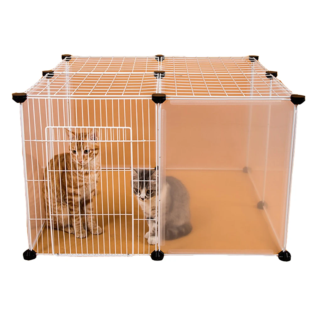 Jaula gatos, corralito para mascotas pequeñas, valla de hierro para transporte de puerta, aviario de entrenamiento para perros, cachorros, caseta, conejo|Cajas y jaulas de gatos| - AliExpress