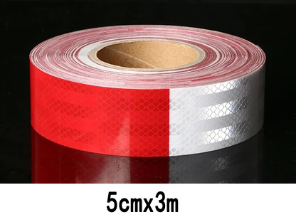 High Quality Prismatic Reflective Adhesive Sticker Conspicuity Tape For Truck Trailer red white 5cmx3m