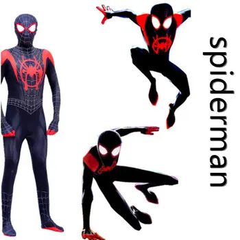 

New Spider-Man Parallel Universe COS Clothing Heroes Return to Black Spider Myers Adult Body Leotard Costumes