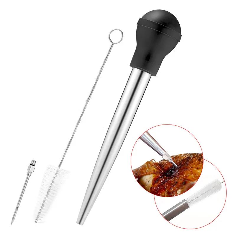 Индейка инструмент индейка Baster набор кулинарный шприц инжектор мяса из