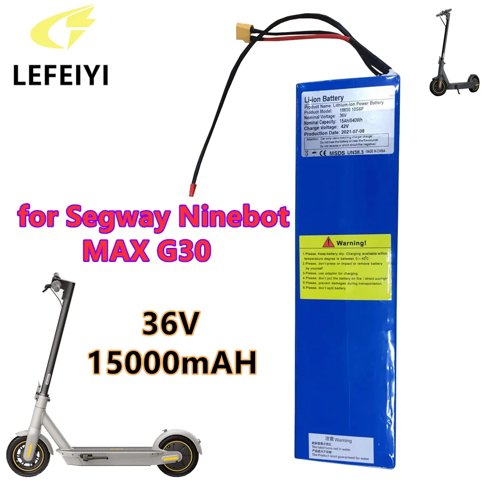 36v 15000mah 540wh 18650 Liion Battery Pack For Segway Ninebot Max G30
