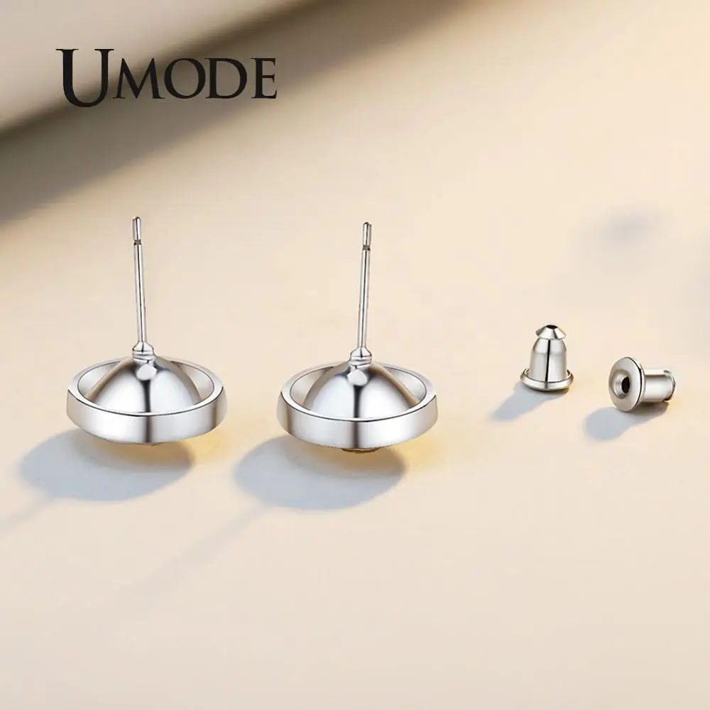 UMODE простые детские милые серьги гвоздики с цирконием для девочек подарки женщин
