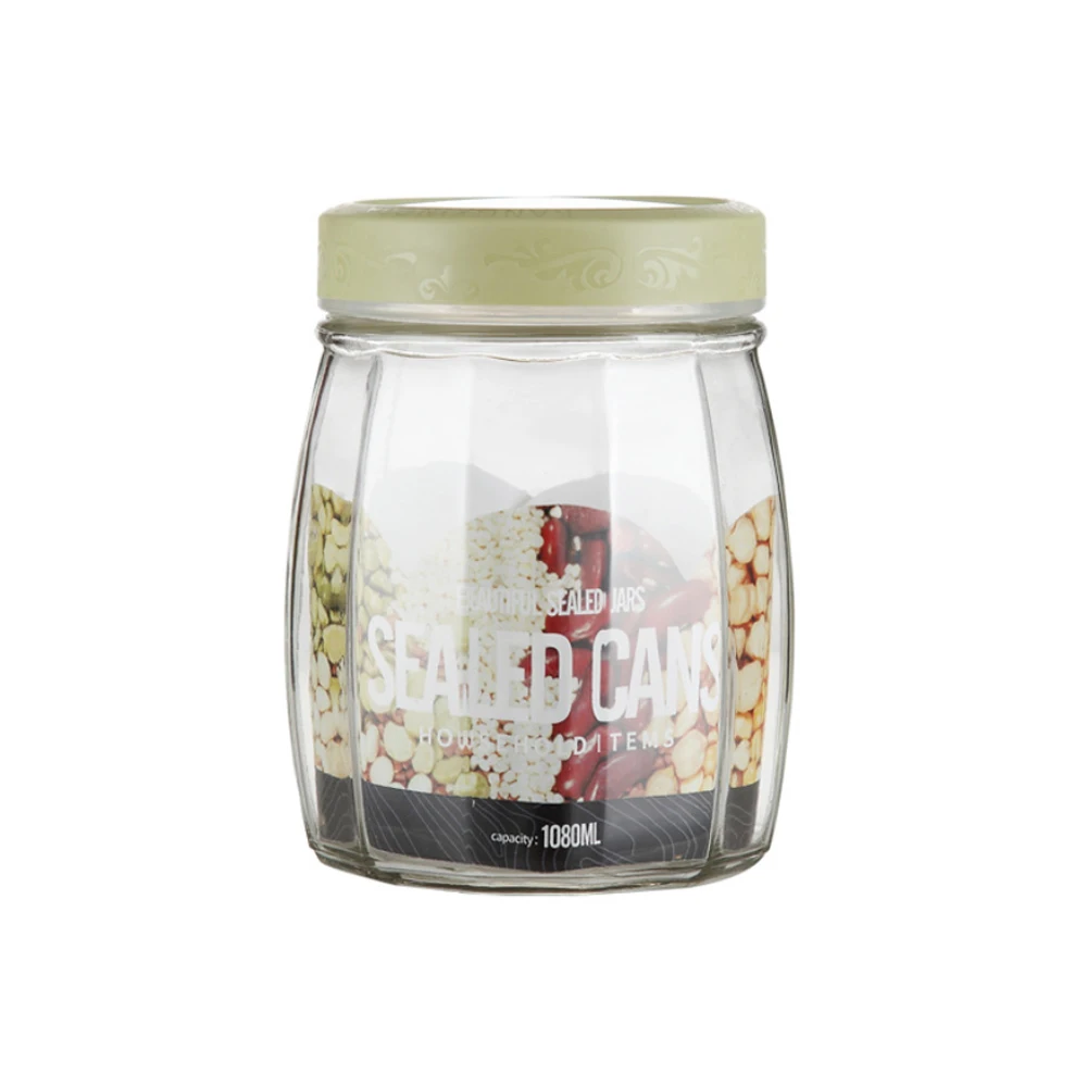 

Transparent Kitchen Glass Storage Tank Creative Moisture-proof Insect-proof Tea Dried Fruit Container