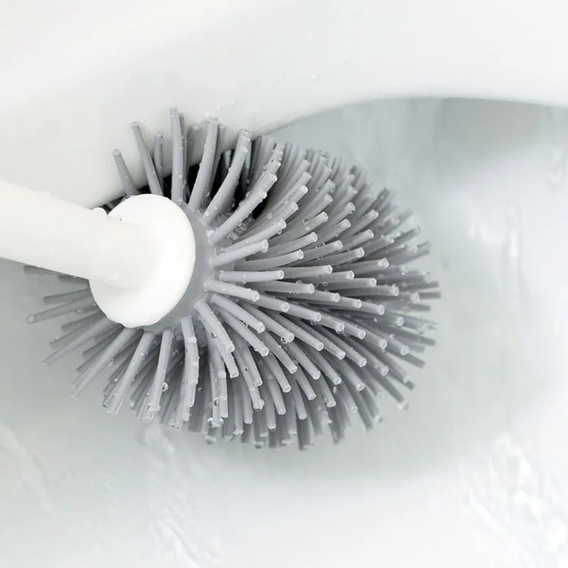 XIAOMI YJ Vertical Toilet Cleaning Brush Soft Glue Bristles Toilet Brush Scrubber Clean Handle Corner Brush Bathroom Toilet Tool (11)